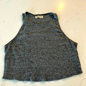 Grey Knit Cropped Tank Top Size Medium